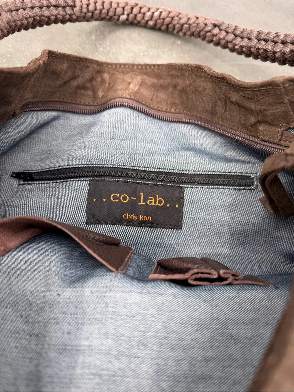 Brown Leather Patterned Shoulder Bag - Picture 2 of 2